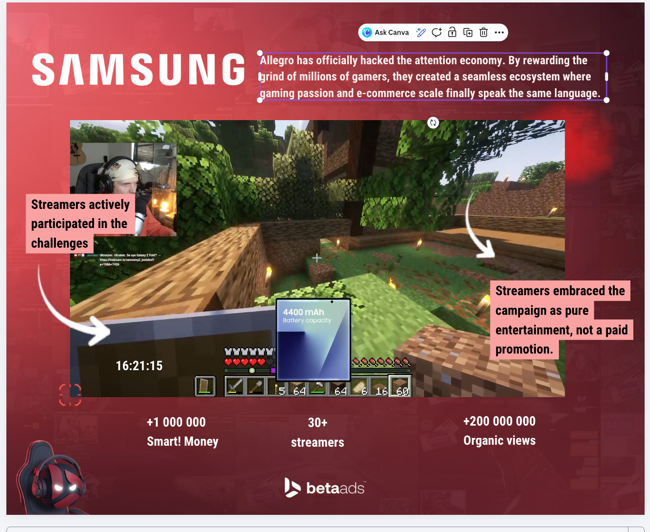 Samsung X Beta ads