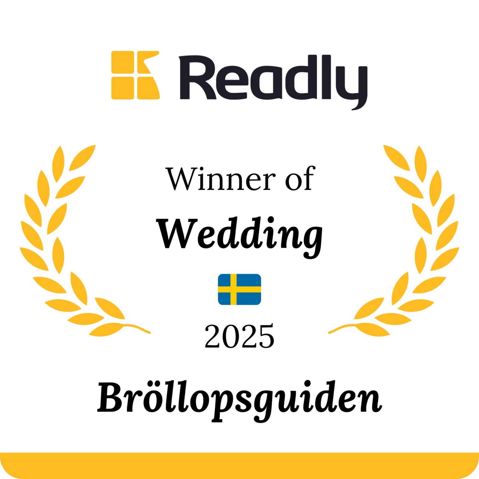 BRÖLLOPSGUIDEN är vinnare - Readly “Top Title” 2025! 