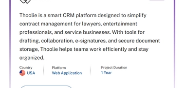 Thoolie – Smart Contract Management CRM