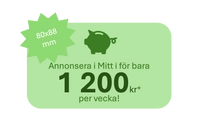 Annonsera fem veckor i rad för bara  1200kr* per vecka
