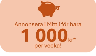 Annonsera 10 veckor för 1000kr* per vecka