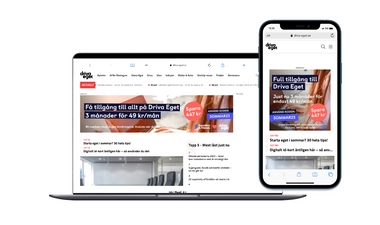 Displayannonsering på Driva Eget