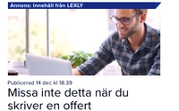 Native annonsering på Realtid.se (sponsrade artiklar)