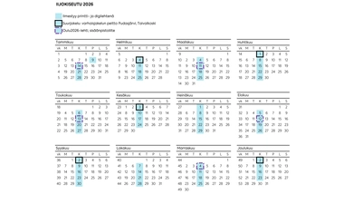 Julkaisukalenteri 2026 - Iijokiseutu