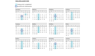 Julkaisukalenteri 2026 - Siikajokilaakso