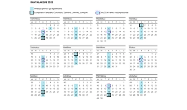 Julkaisukalenteri 2026 - Rantalakeus