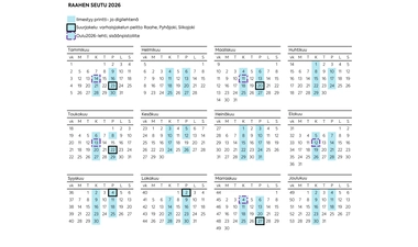 Julkaisukalenteri 2026 - Raahen Seutu