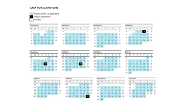 Julkaisukalenteri 2026 - Ilkka-Pohjalainen