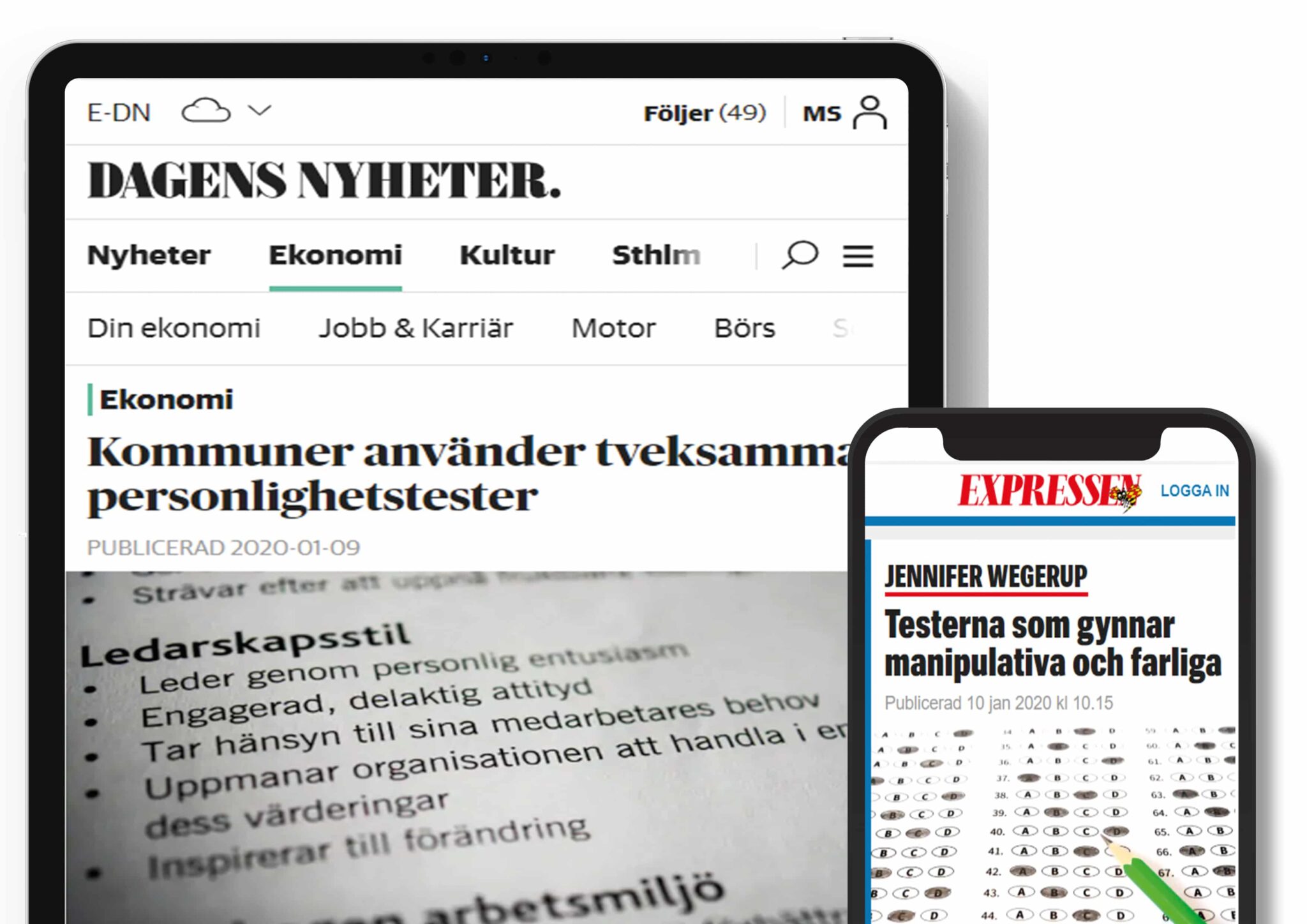 Granskning av kommuners inköp av personlighetstester gav spridning i Sveriges största medier