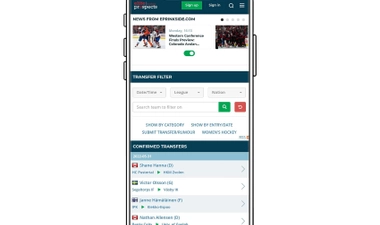 Mobile Advertising EliteProspects.com